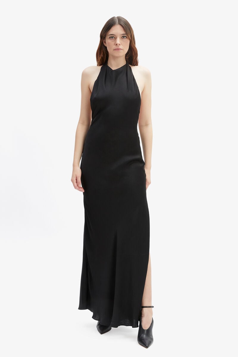 Bardot Similina Halter Maxi Dress In Black