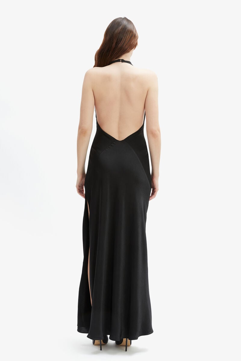 Bardot Similina Halter Maxi Dress In Black
