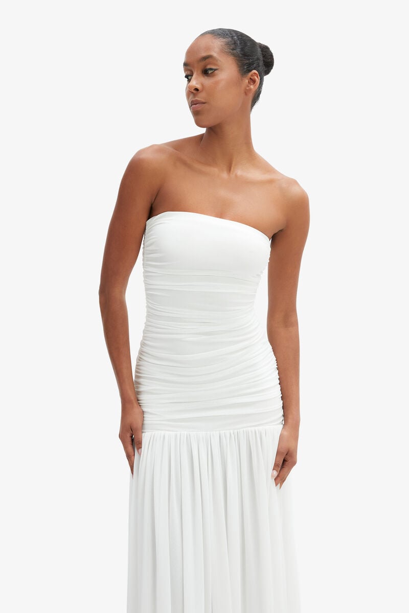 Bardot Solana Mesh Maxi Dress In Orchidwht
