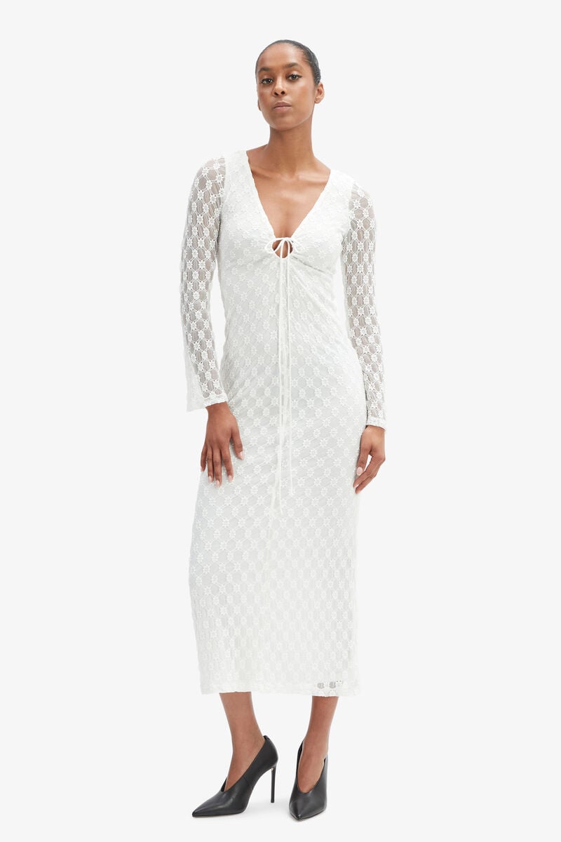 Bardot Talika Floral Mesh Maxi Dress In Orchidwht
