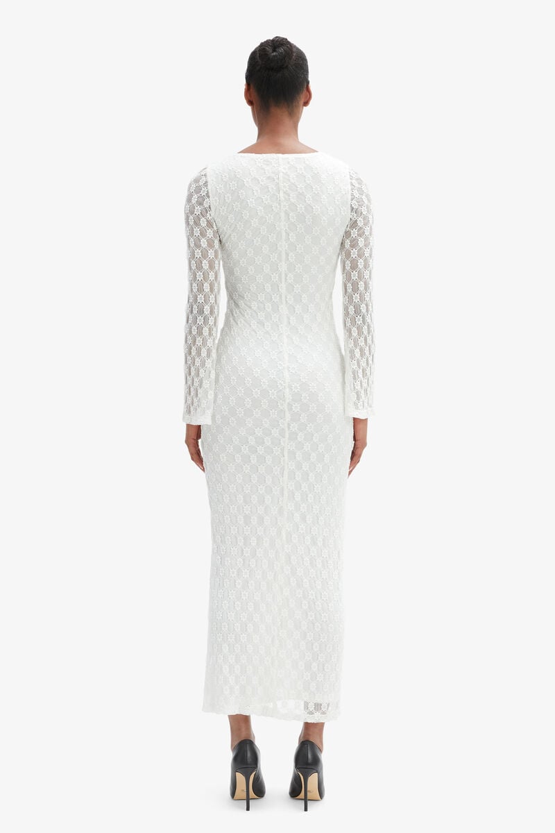 Bardot Talika Floral Mesh Maxi Dress In Orchidwht
