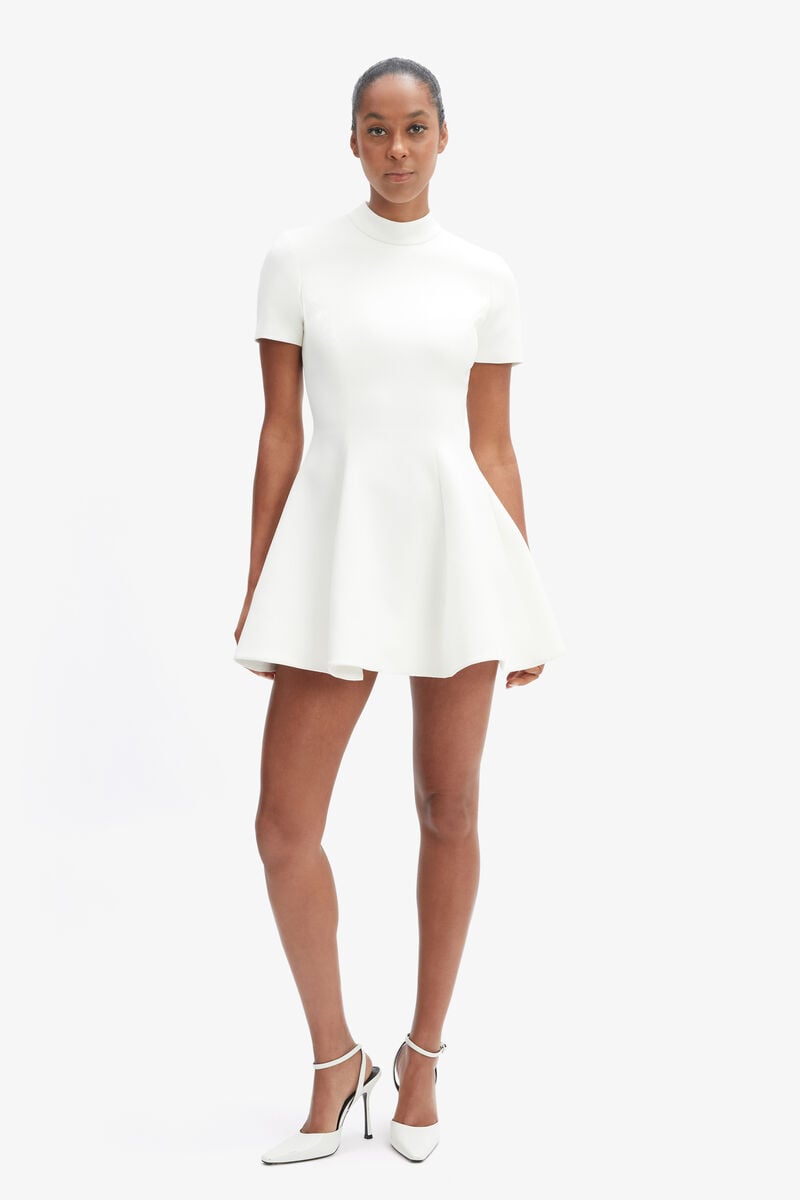 Bardot Zephyra Collar Mini Dress In Orchid White