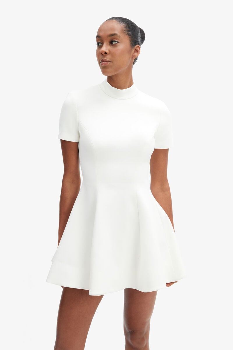 Bardot Zephyra Collar Mini Dress In Orchid White