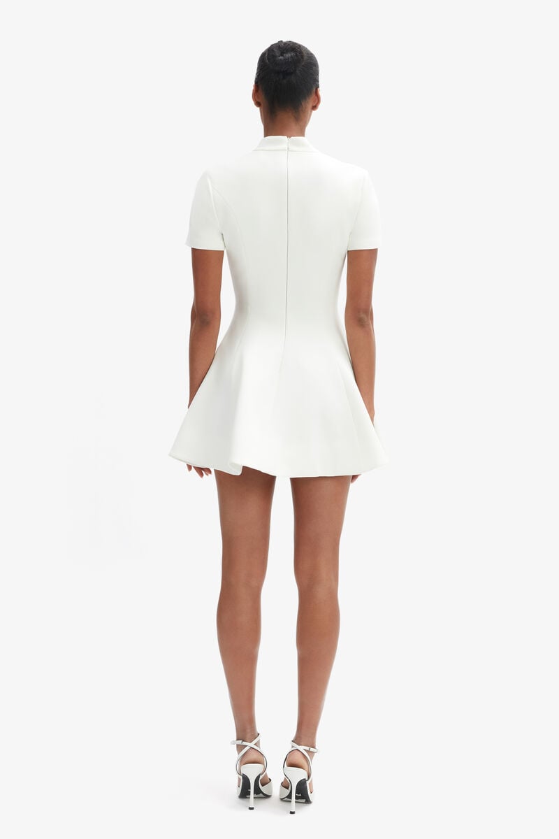 Bardot Zephyra Collar Mini Dress In Orchid White