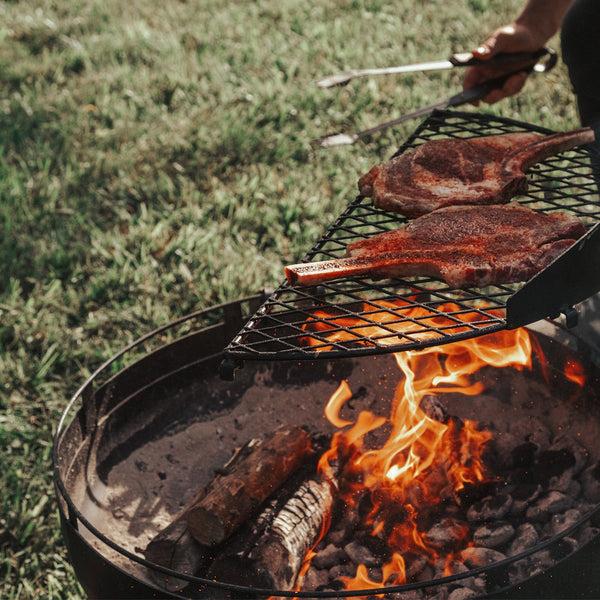 Barebones Cowboy Fire Pit Grill - 23" Bundle