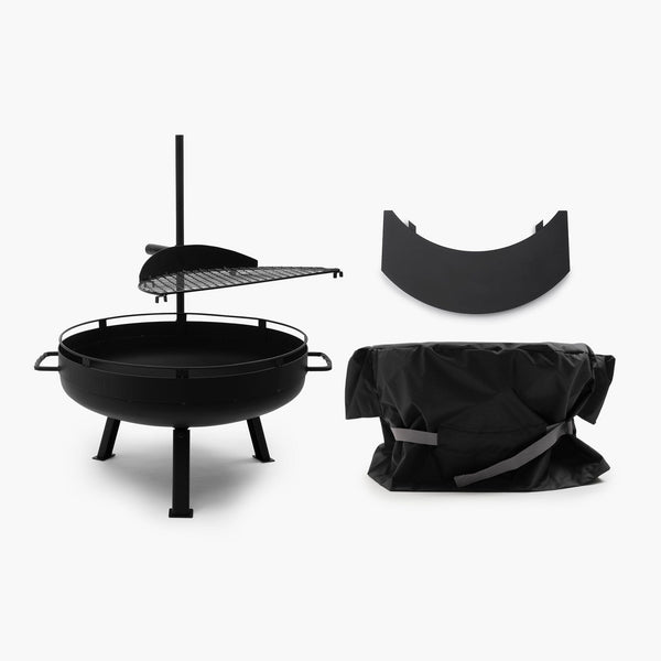 barebones Cowboy Fire Pit Grill - 23" Bundle