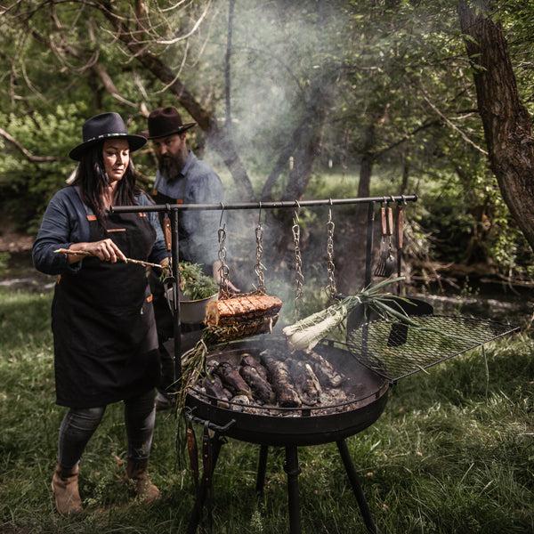 Barebones Cowboy Fire Pit Grill - 30"