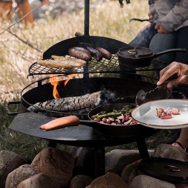 Barebones Cowboy Fire Pit Grill Side Table