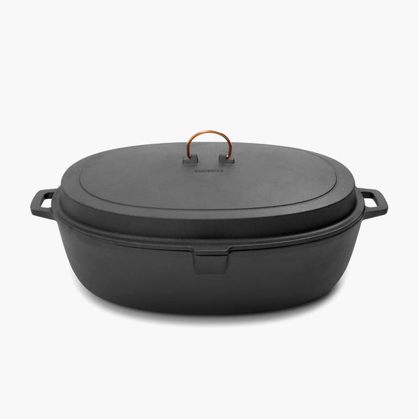 barebones Enamel Lined Cast Iron Roaster