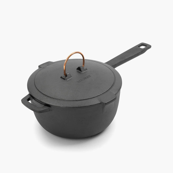 barebones Enamel Lined Cast Iron Saucepan