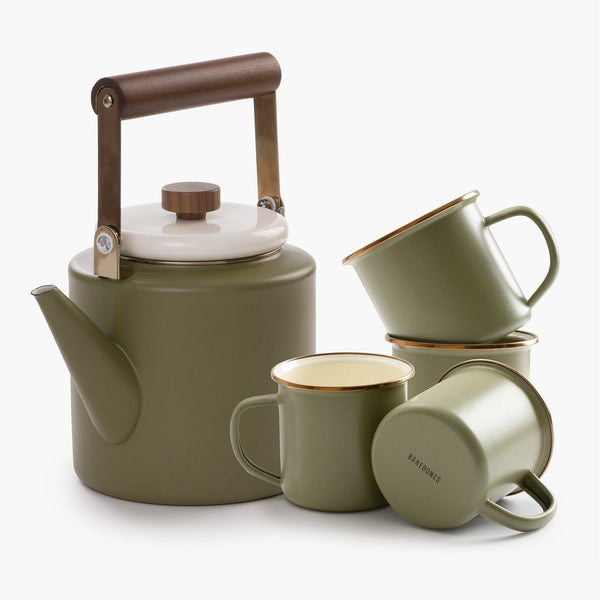 barebones Enamelware 2-Tone Kettle Bundle