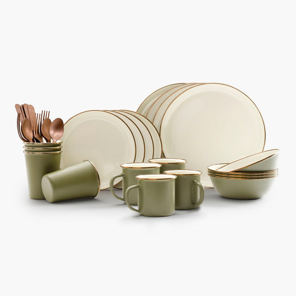 barebones Enamelware 2-Tone Ultimate Dining Bundle