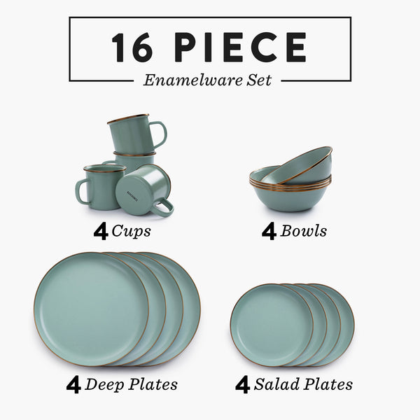 Barebones Enamelware Dining Collection - Mint