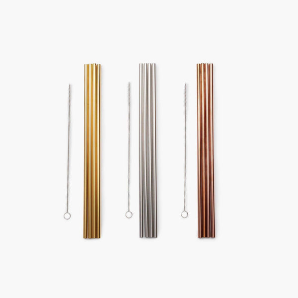 barebones Porter Reusable Metal Straw Set