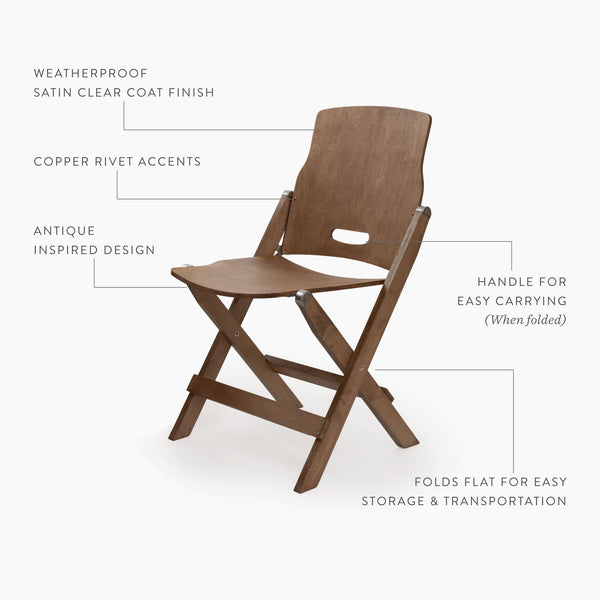 Barebones Ridgetop Wood Folding Chair