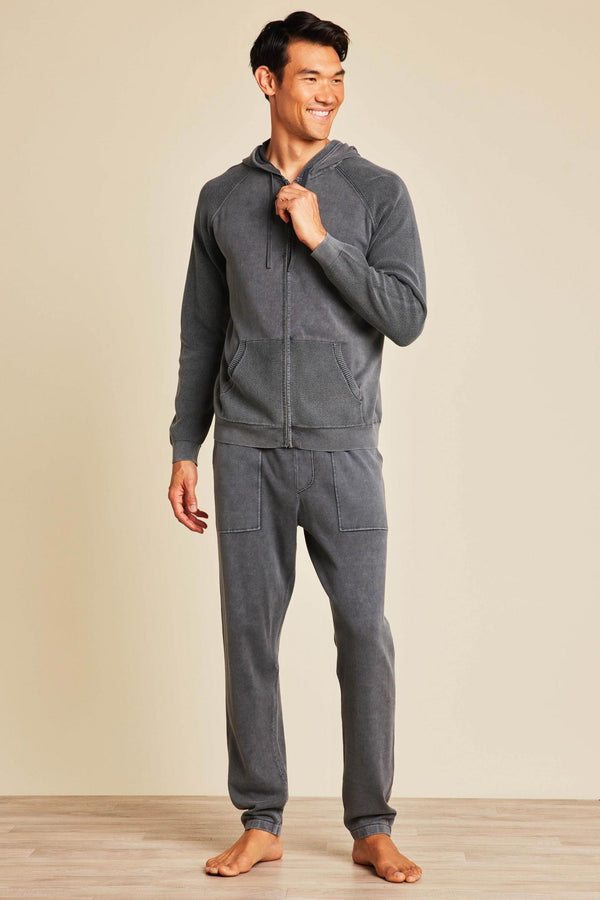 barefoot dreams Men's Sunbleach Zip Up Hoodie