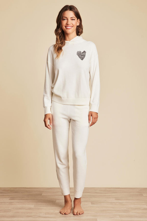 barefoot dreams CozyChic Ultra Lite® Embroidered Heart Hoodie