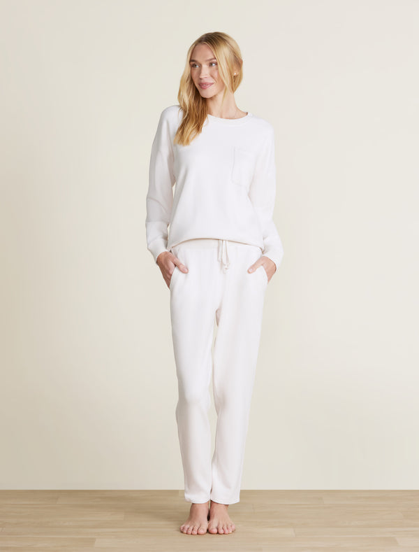 barefoot dreams Malibu Collection® Brushed Fleece Sweater Mix Tapered Pant