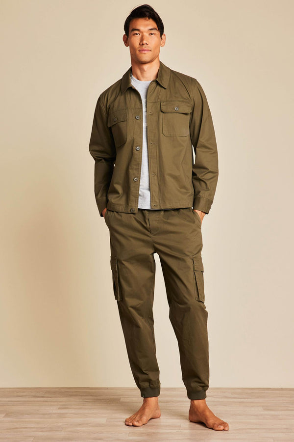 barefoot dreams Malibu Collection® Men's Cotton Twill Shirt Jacket
