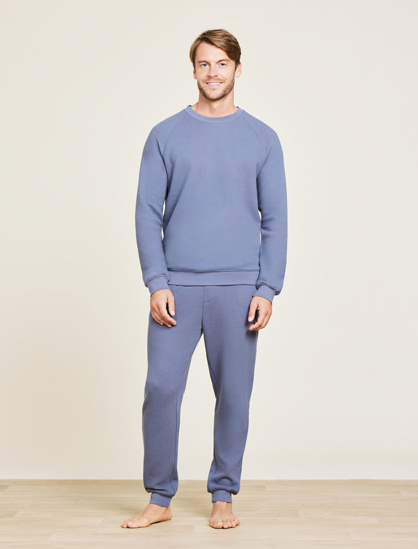 barefoot dreams Malibu Collection® Men's Waffle Knit Raglan Pullover