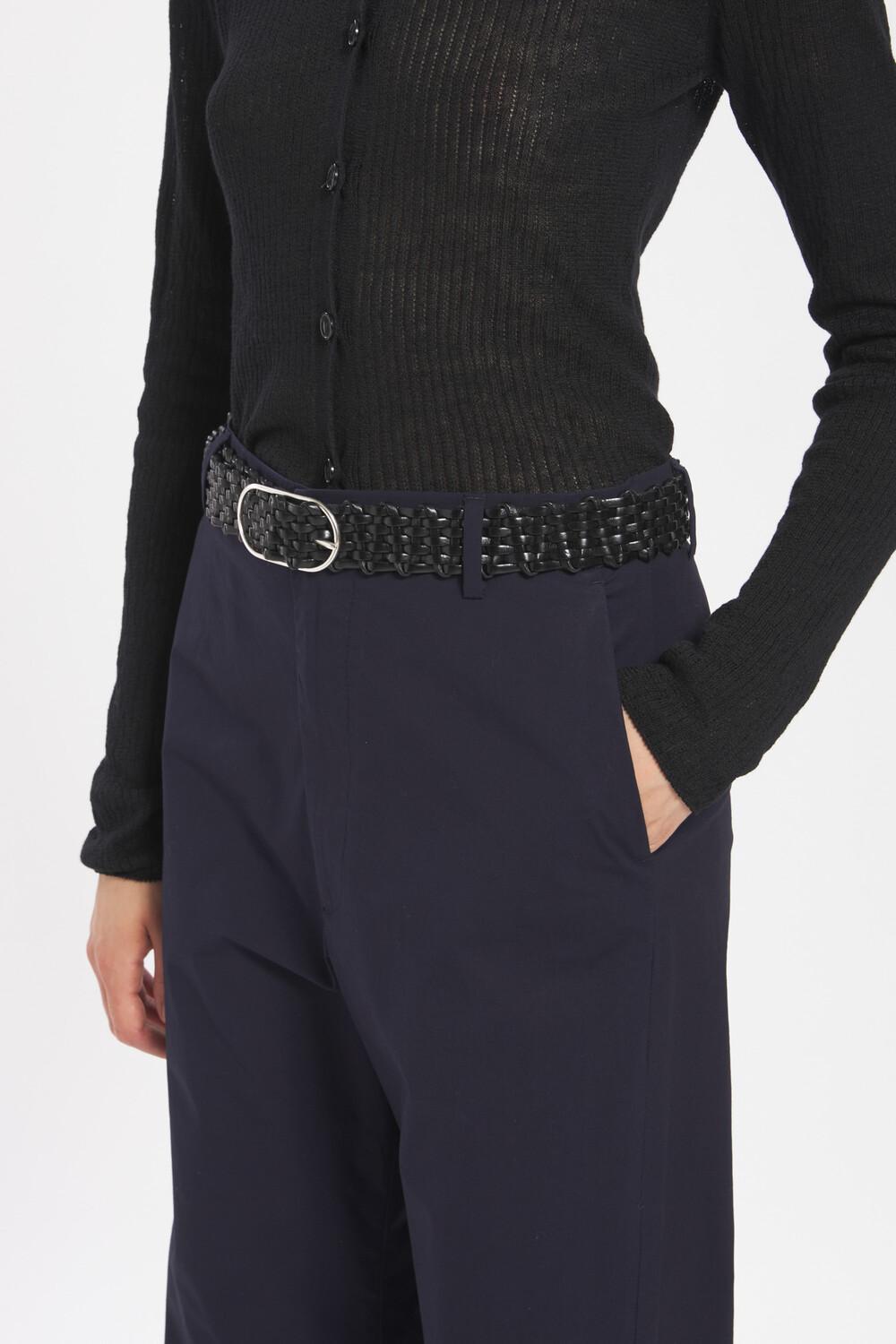 Barena Belt Trama Pelle Nero