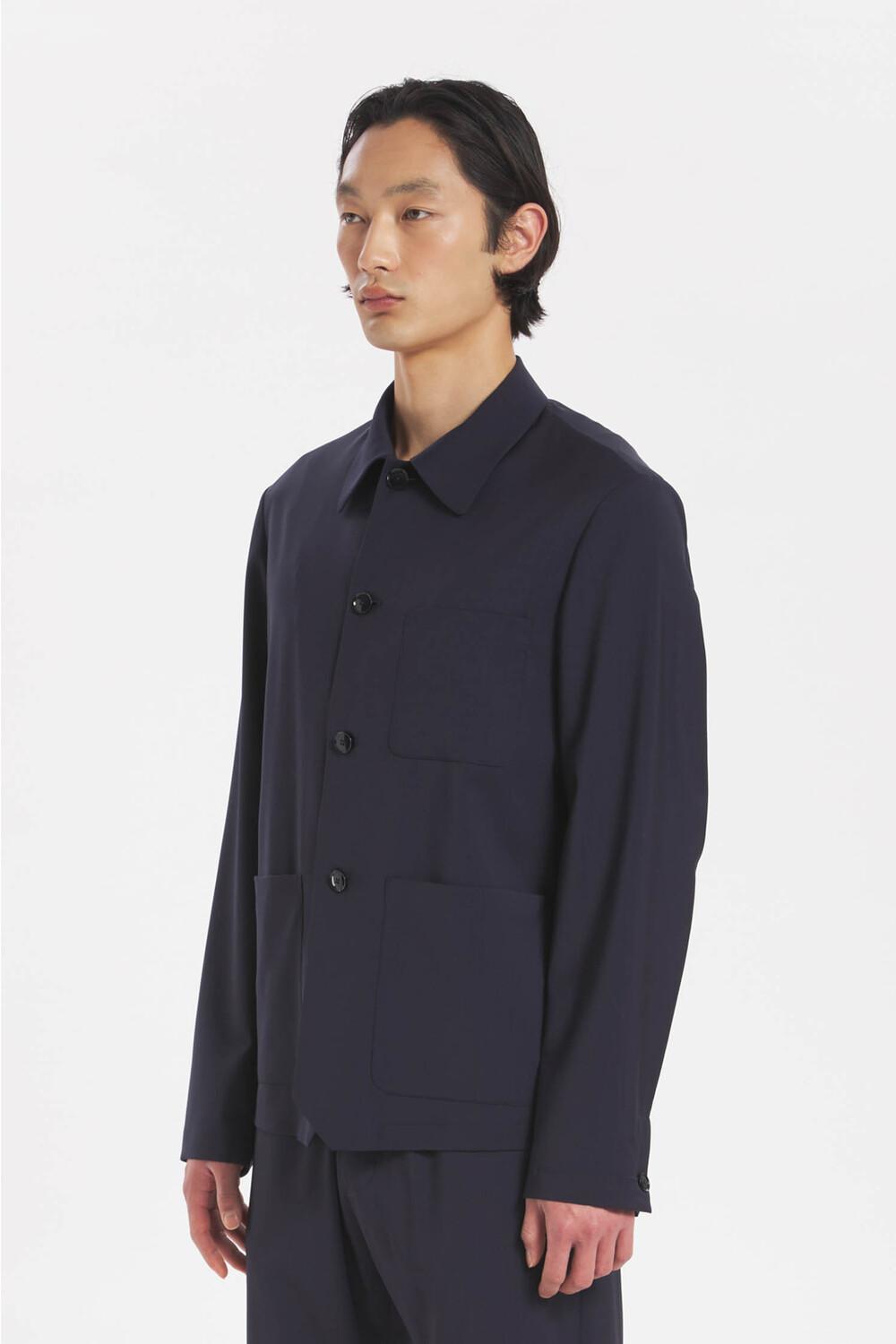 Barena Overshirt Visal Tropical Navy | Essentials