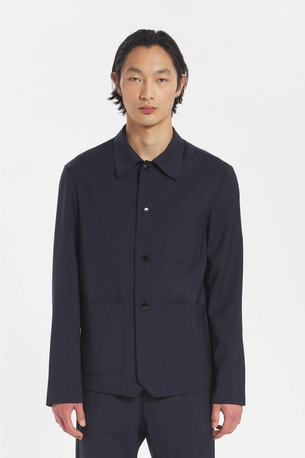 barena Overshirt Visal Tropical Navy | Essentials