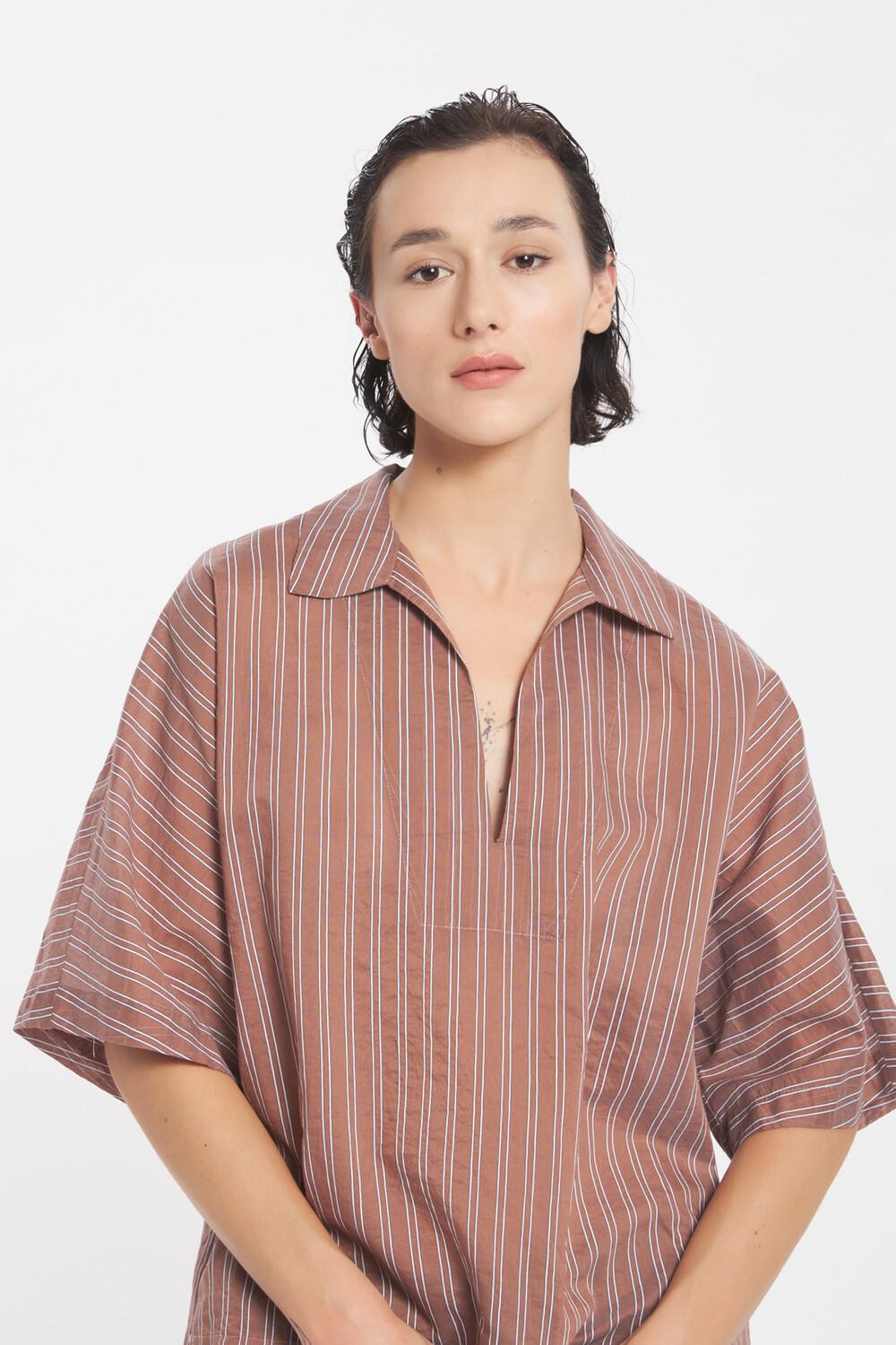 Barena Top Clizia Binario Cannella