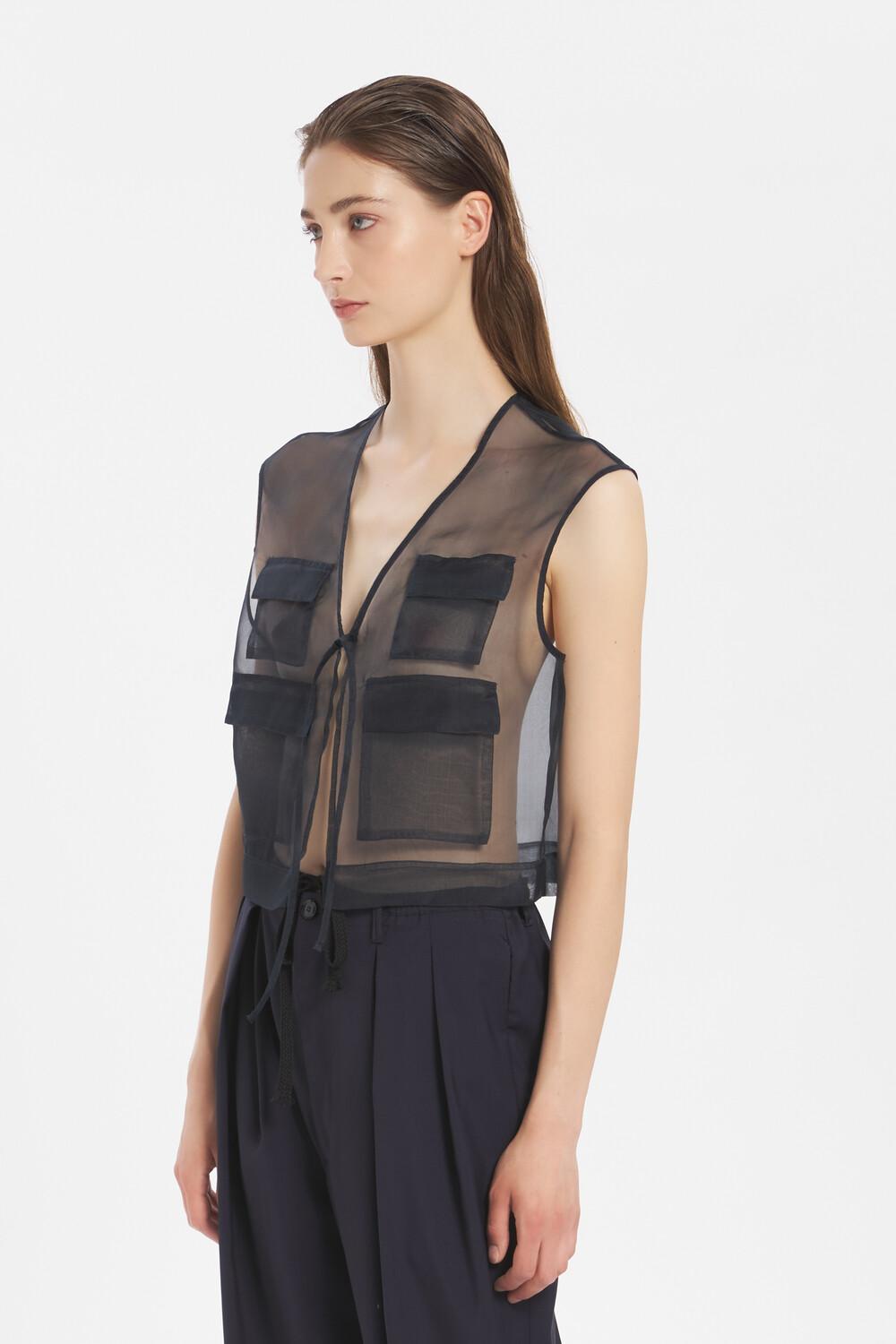 Barena Vest Multi Velato Navy