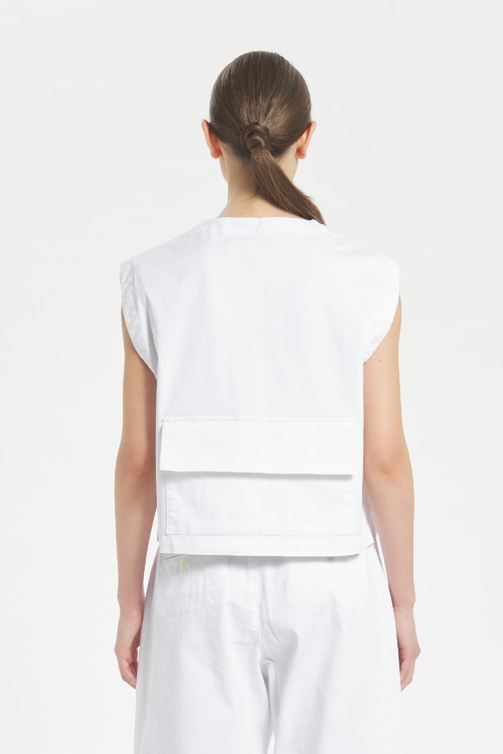 Barena Vest Travel Traverso Bianco