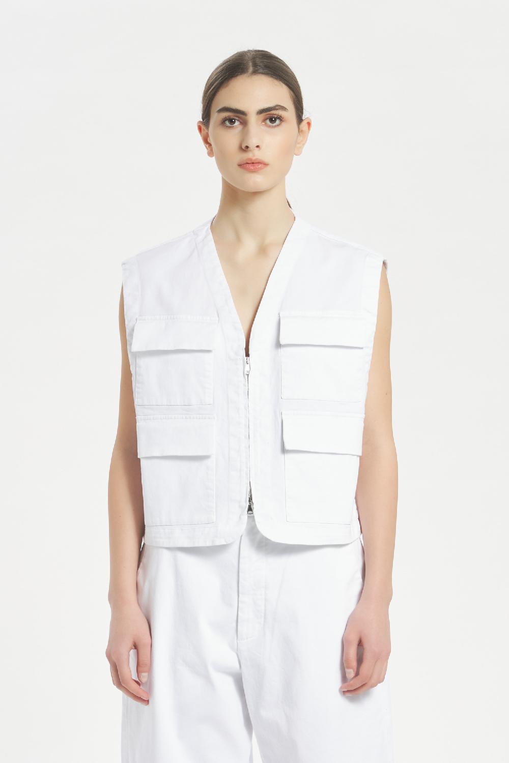 barena Vest Travel Traverso Bianco