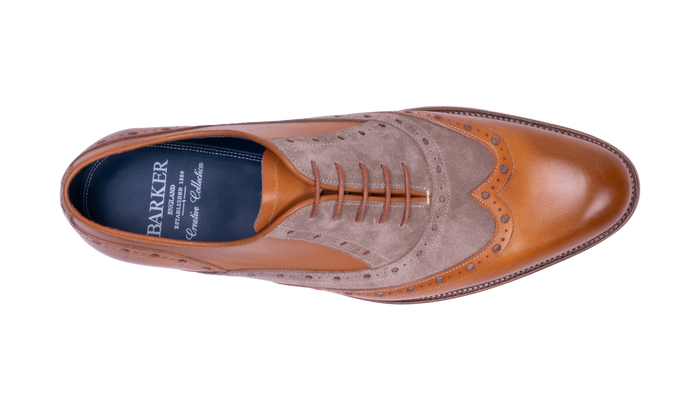 Barker Abingdon - Cedar Calf/Parchment Suede