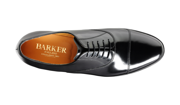 Barker Arnold - Black Hi-Shine Oxford Shoe