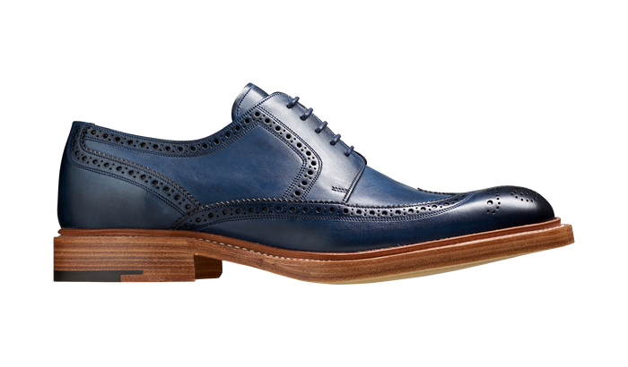 Barker Bailey - Navy Hand Painted - Wingtip Derby Shoe