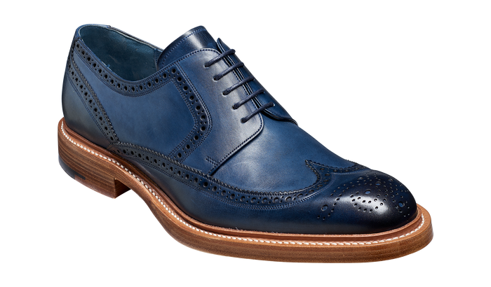 barker Bailey - Navy Hand Painted - Wingtip Derby Shoe