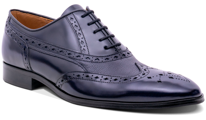 Barker Bampton - Navy Hi-Shine/Grain