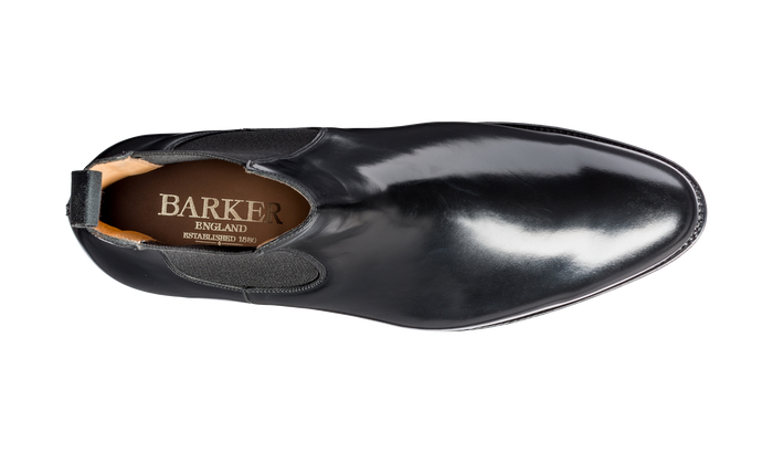 Barker Bedale - Black Hi-Shine Chelsea Boot