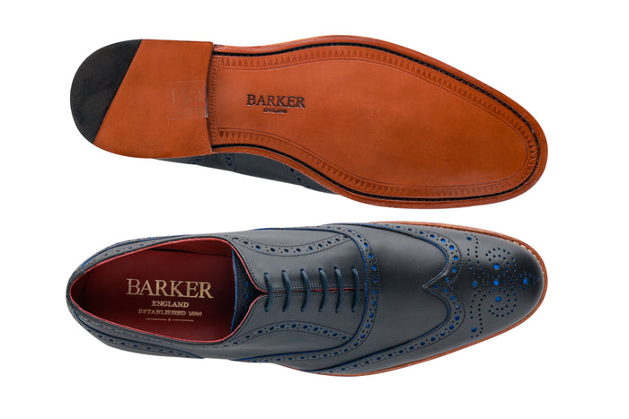 Barker Brando 2 - Navy Calf Blue Punch