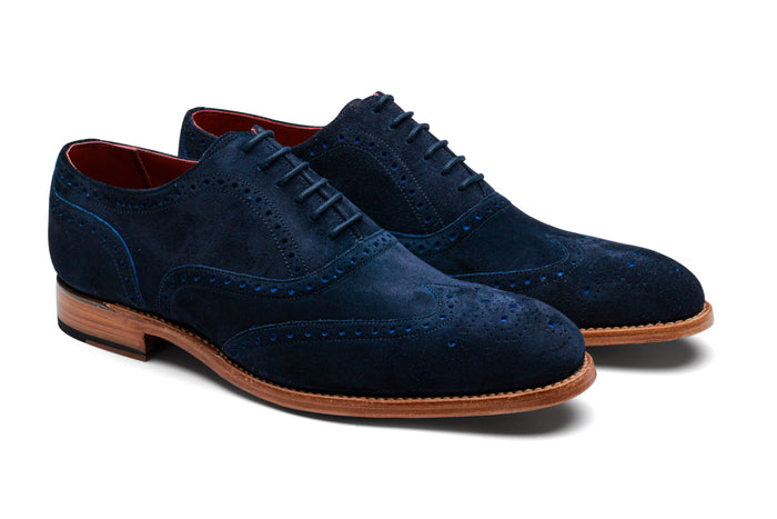 Barker Brando 2 - Navy Suede Blue Punch