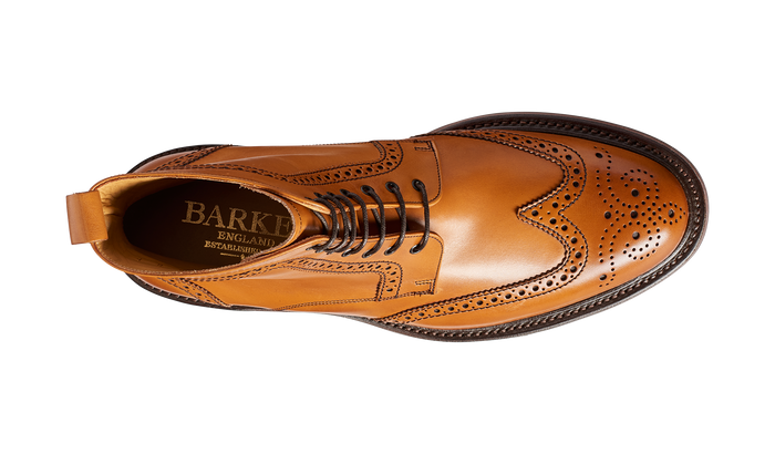 Barker Calder - Cedar Calf Wing-cap Boot