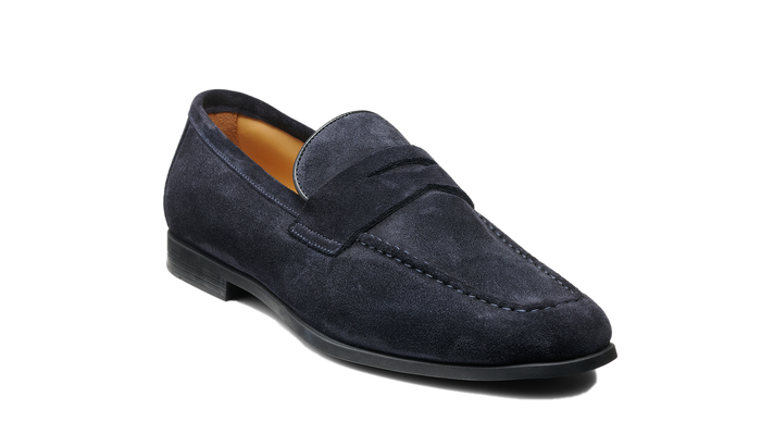 Barker Capri - Navy Suede