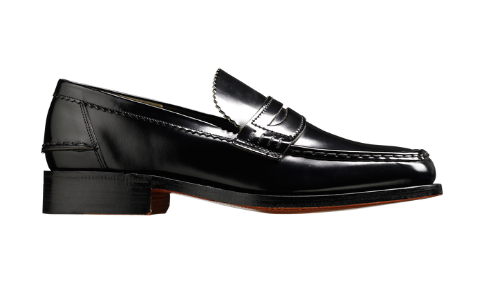Barker Caruso - Black Hi-Shine - Penny Loafer Shoe