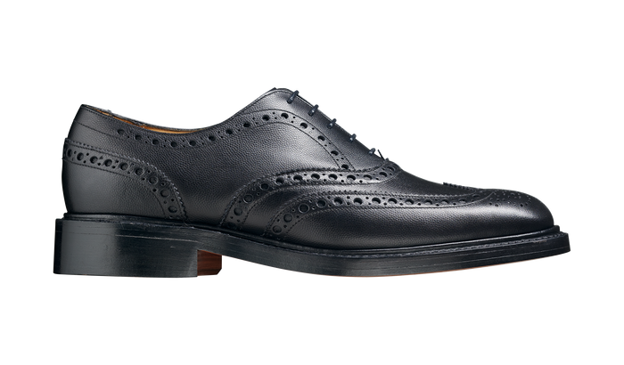 Barker Charles - Black Fine Grain - Brogue Shoe