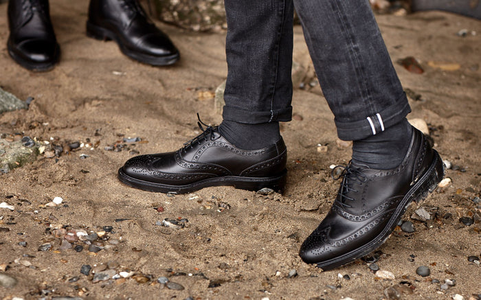 Barker Charles - Black Fine Grain - Brogue Shoe