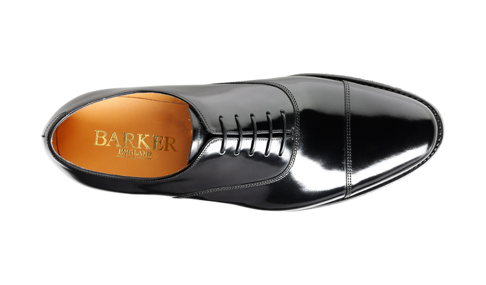 Barker Cheltenham - Black Hi-Shine - Oxford Shoe Mens
