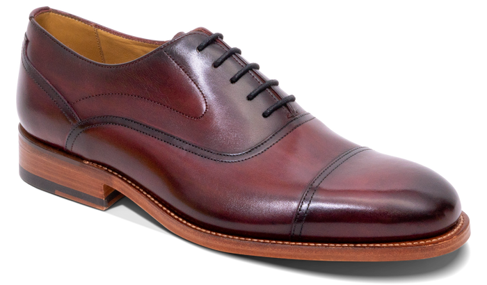 Barker Cherwell- Hand Brushed Burgundy