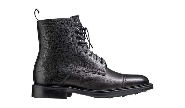 Barker Donegal - Black Grain - Mens Top-cap Boot