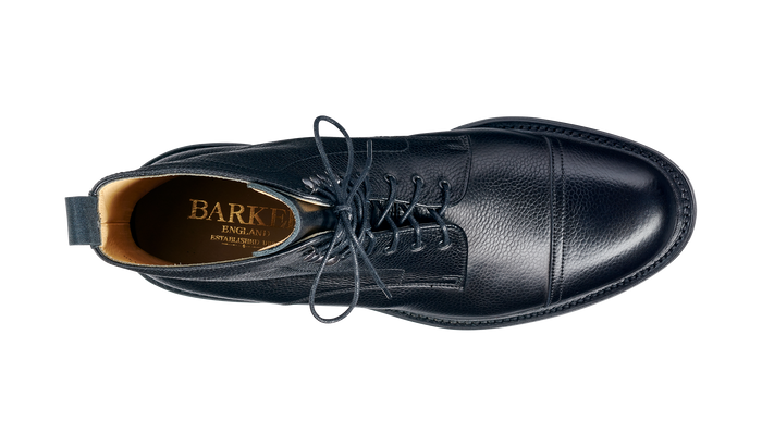Barker Donegal - Black Grain - Mens Top-cap Boot