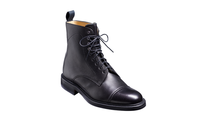 barker Donegal - Black Grain - Mens Top-cap Boot