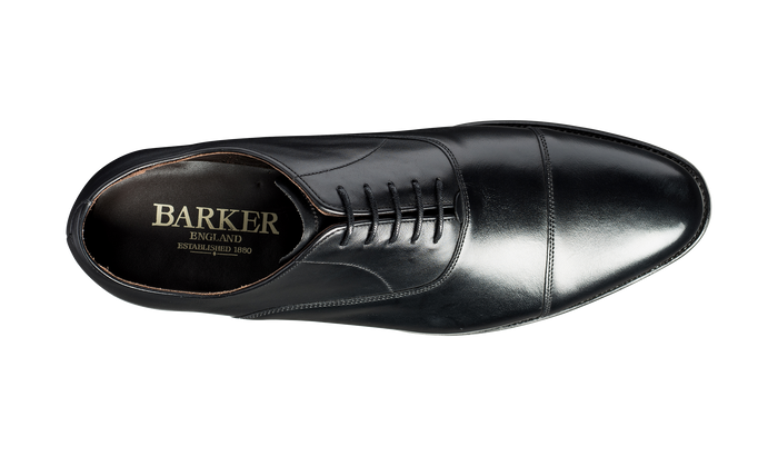 Barker Duxford - Black Calf - Toe Cap Oxford Shoe